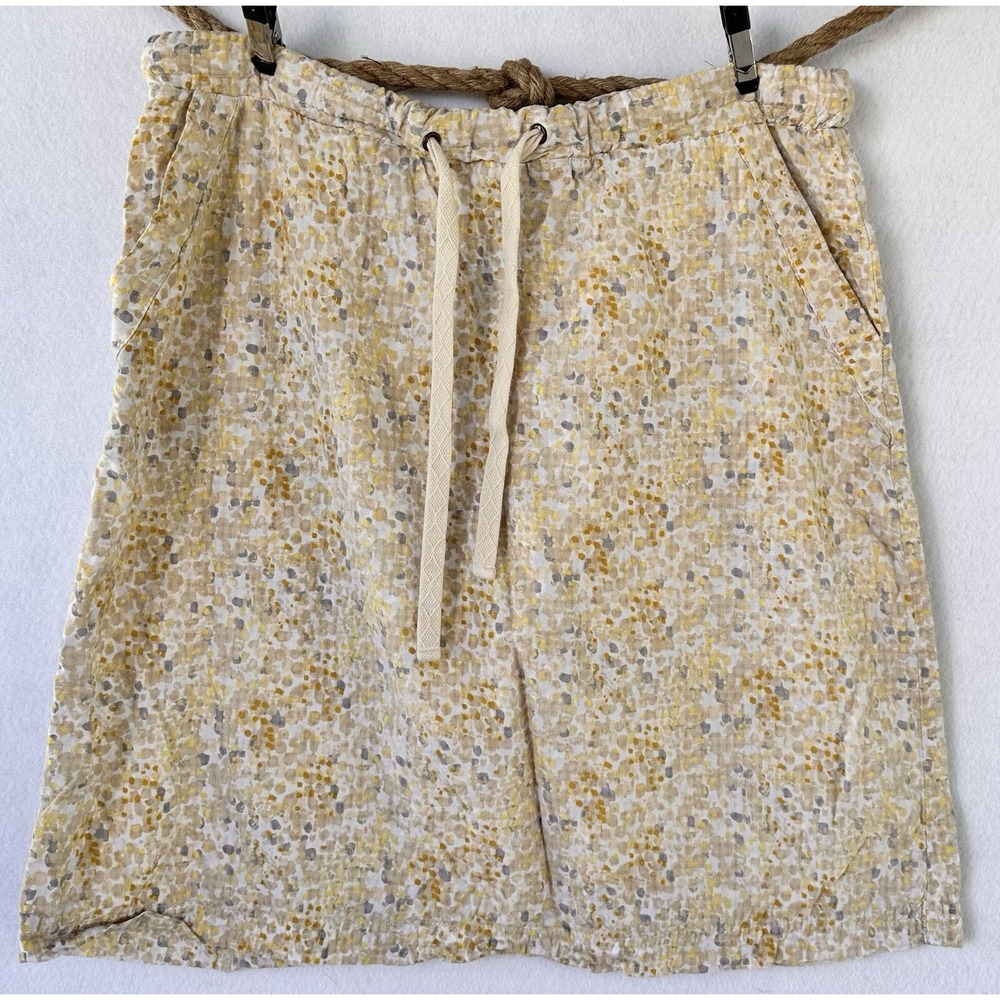 Eddie Bauer Short Floral Skirt Sz Small Camping Rayon Cottagecore Yellow